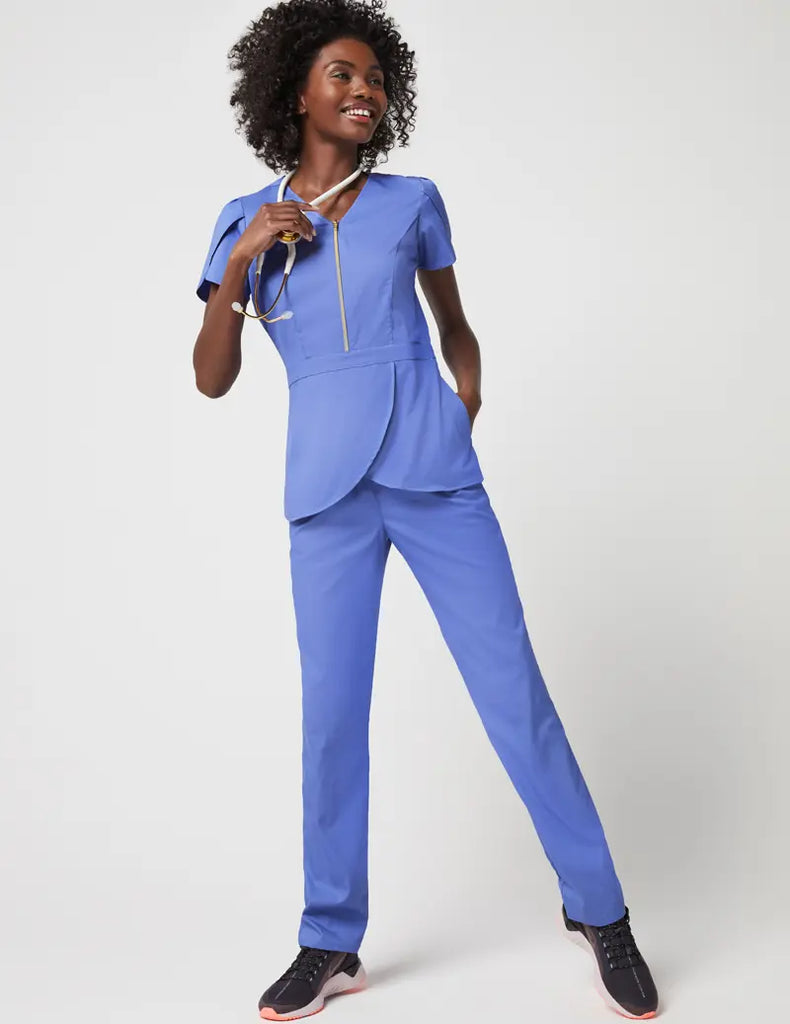 Jaanuu Scrubs Women's Skinny Pant Ceil Blue | scrub-supply.com