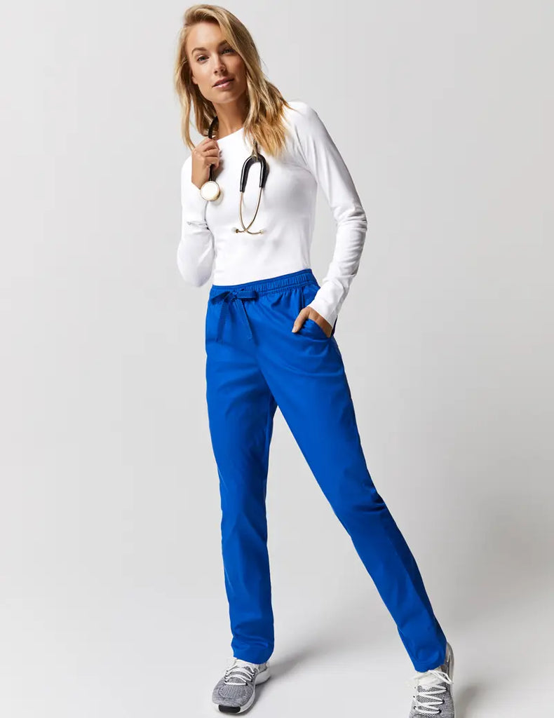 Jaanuu Scrubs Women's Skinny Pant Royal Blue | scrub-supply.com