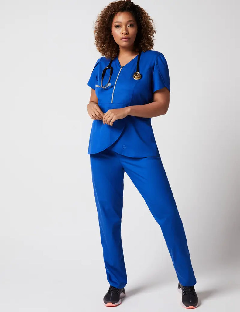 Jaanuu Scrubs Women's Skinny Pant Royal Blue | scrub-supply.com