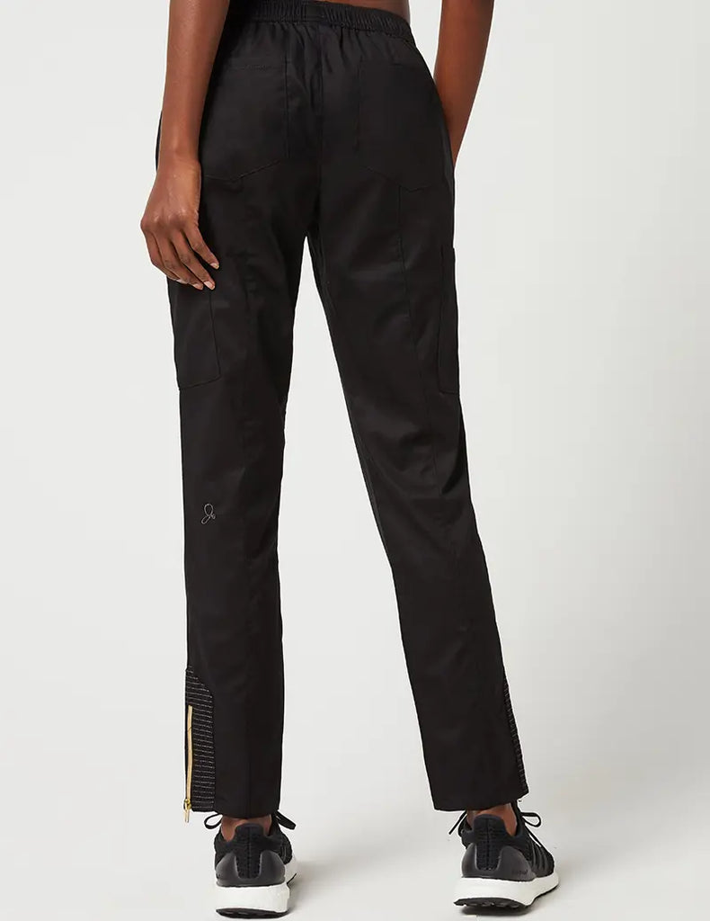 Jaanuu Scrubs Women's Moto Pant Black | scrub-supply.com