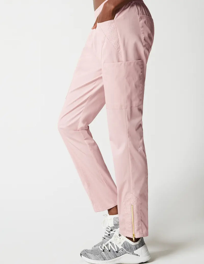 Jaanuu Scrubs Women's Moto Pant Blushing Pink | scrub-supply.com