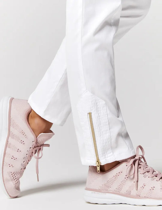 Jaanuu Scrubs Women's Moto Pant White | scrub-supply.com