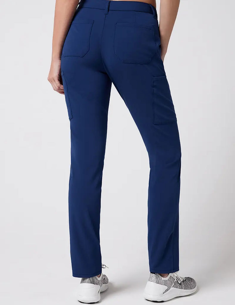 Jaanuu Scrubs Women's Slim Cargo Trouser Pant Estate Navy Blue | scrub-supply.com