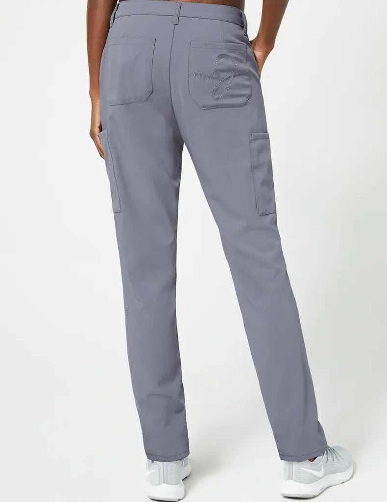 Jaanuu Scrubs Women's Slim Cargo Trouser Pant Graphite | scrub-supply.com