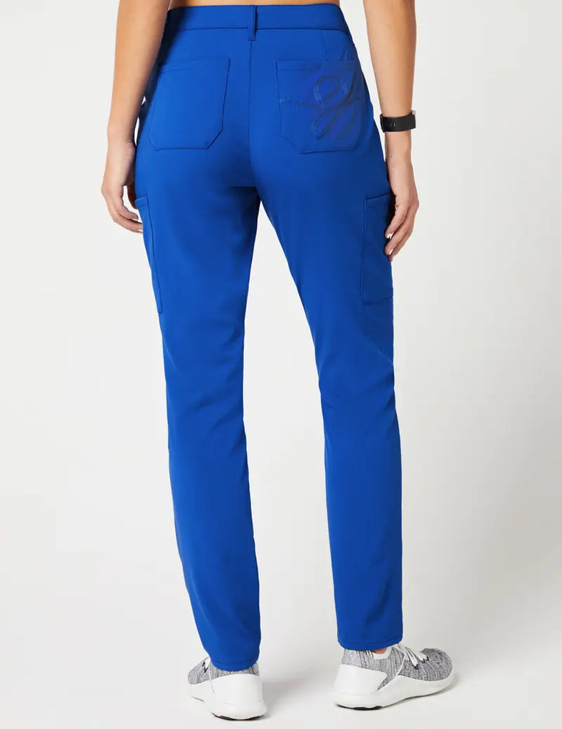 Jaanuu Scrubs Women's Slim Cargo Trouser Pant Royal Blue | scrub-supply.com