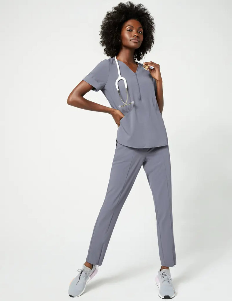 Jaanuu Scrubs Women's Skinny Pull-On Pant Graphite | scrub-supply.com