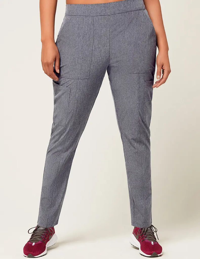 Jaanuu Scrubs Women's Stat Skinny Cargo Pant Heathered Grey | scrub-supply.com