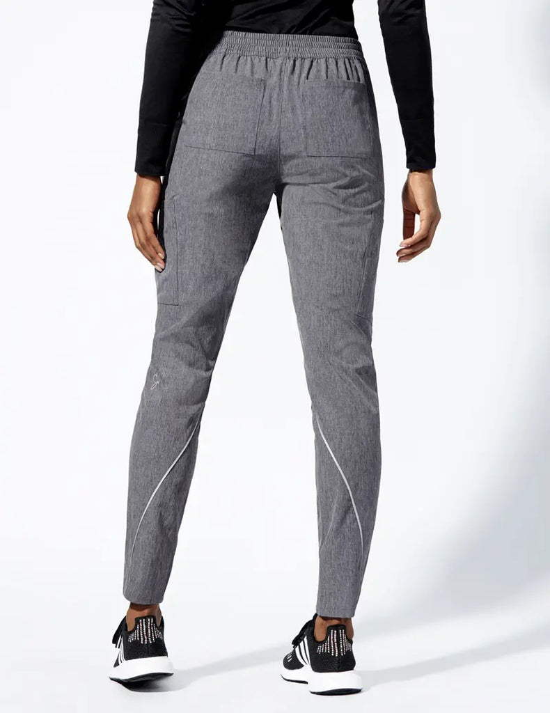 Jaanuu Scrubs Women's Charge Cargo Drawcord Pant Heathered Grey | scrub-supply.com