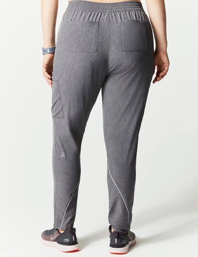 Jaanuu Scrubs Women's Charge Cargo Drawcord Pant Heathered Grey | scrub-supply.com