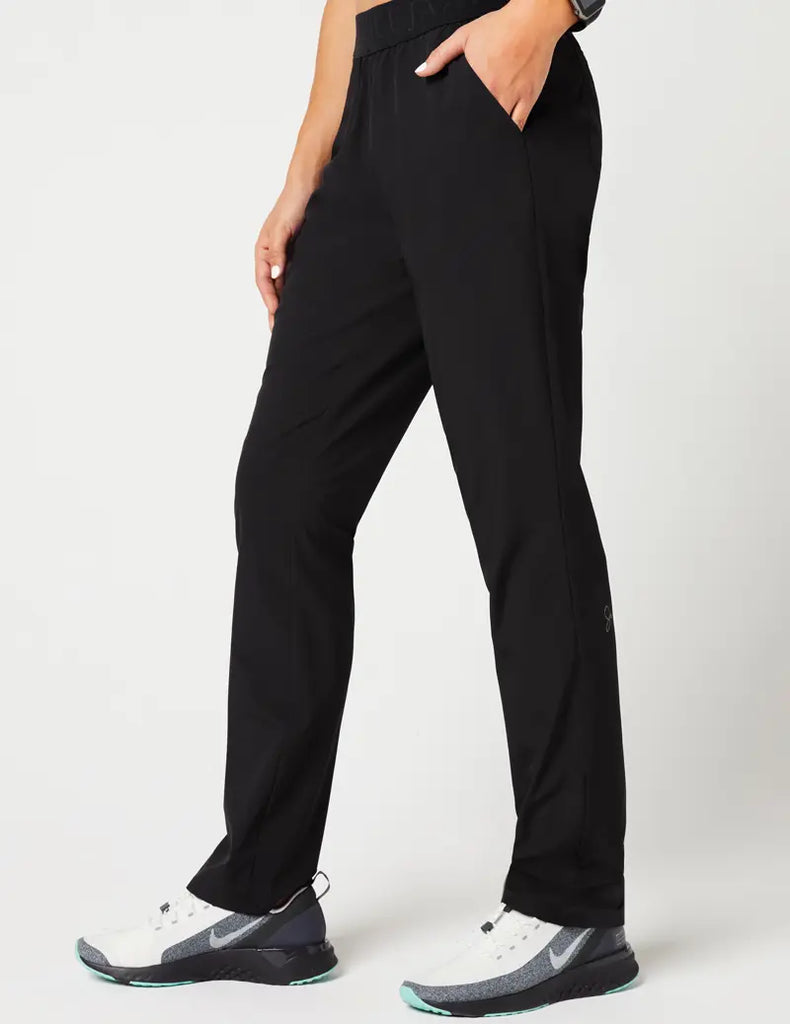 Jaanuu Scrubs Women's Sprint Straight Leg Pant Black | scrub-supply.com