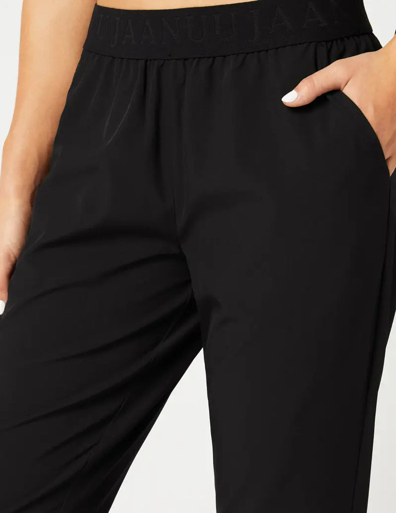 Jaanuu Scrubs Women's Sprint Straight Leg Pant Black | scrub-supply.com