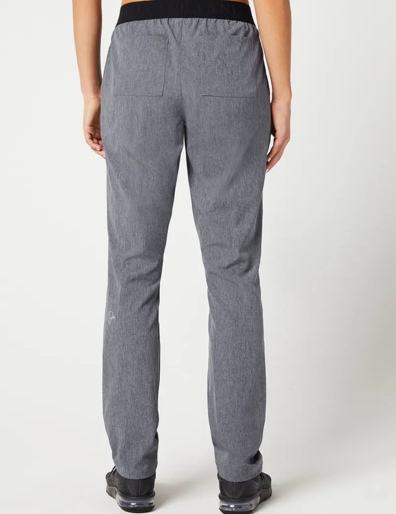 Jaanuu Scrubs Women's Sprint Straight Leg Pant Heathered Grey | scrub-supply.com