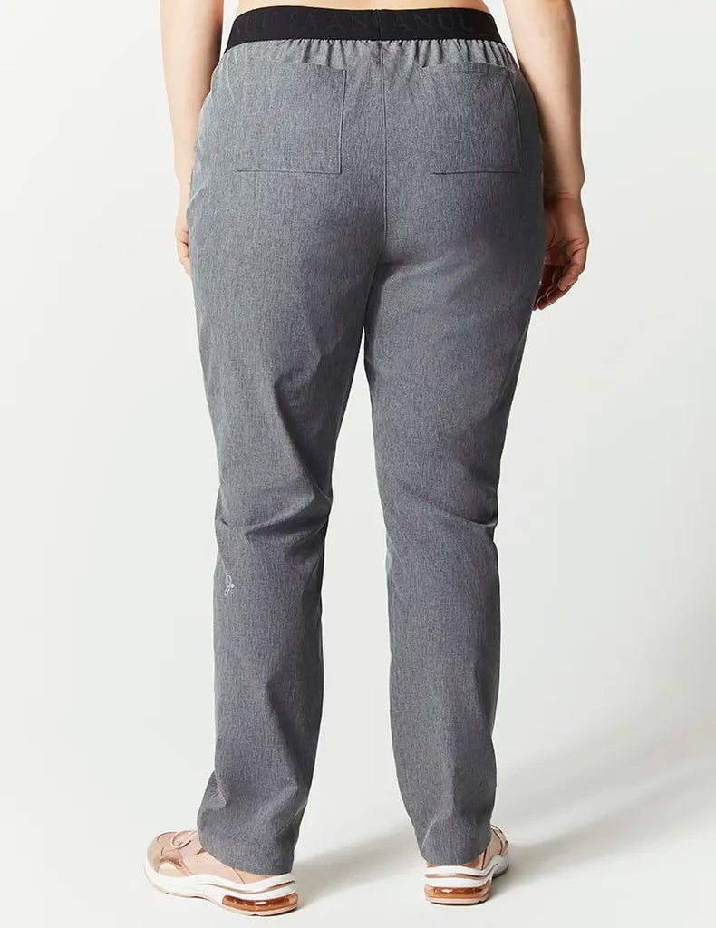 Jaanuu Scrubs Women's Sprint Straight Leg Pant Heathered Grey | scrub-supply.com