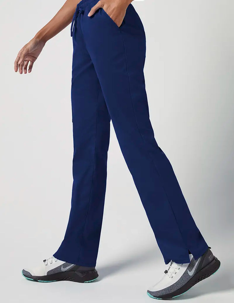 Jaanuu Scrubs Women's Straight Leg 4 Pocket Pant Estate Navy Blue | scrub-supply.com