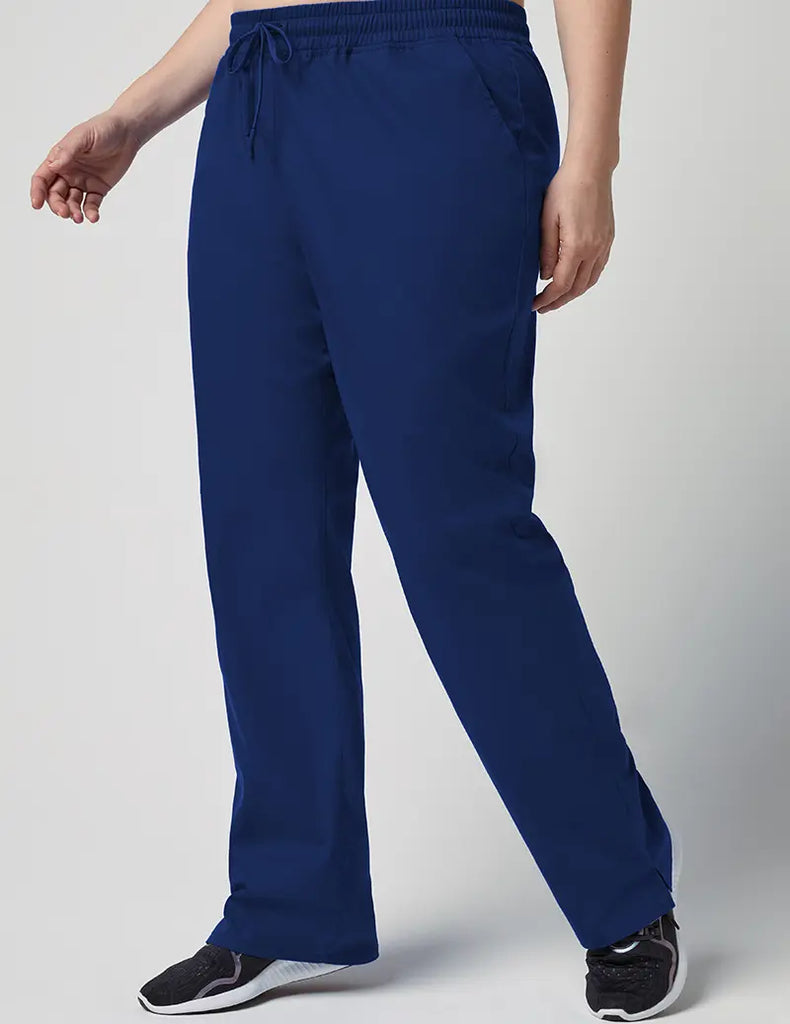 Jaanuu Scrubs Women's Straight Leg 4 Pocket Pant Estate Navy Blue | scrub-supply.com