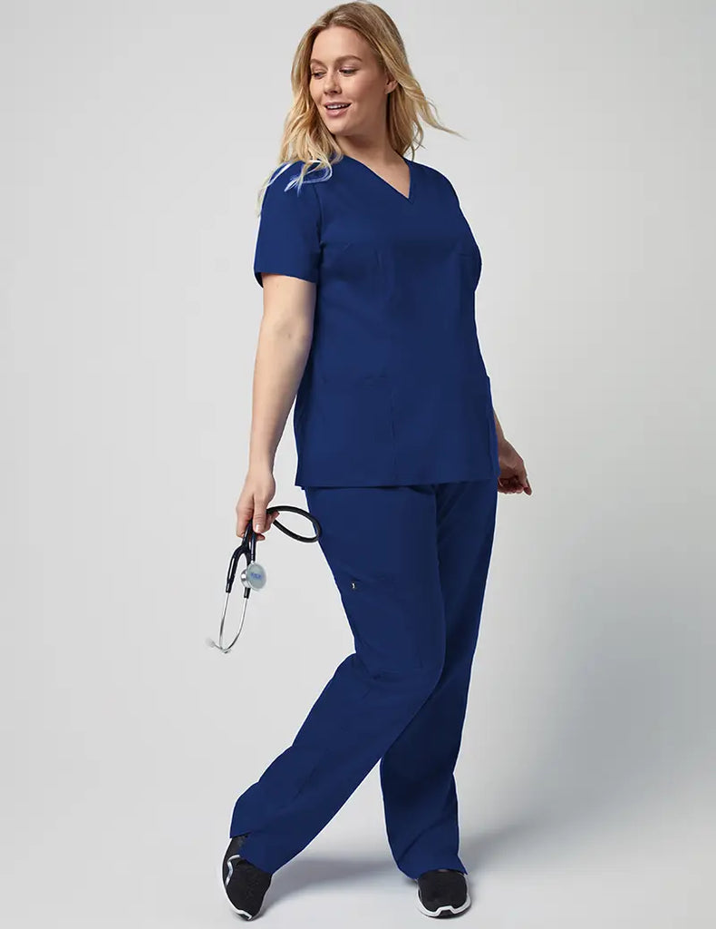 Jaanuu Scrubs Women's Straight Leg 4 Pocket Pant Estate Navy Blue | scrub-supply.com