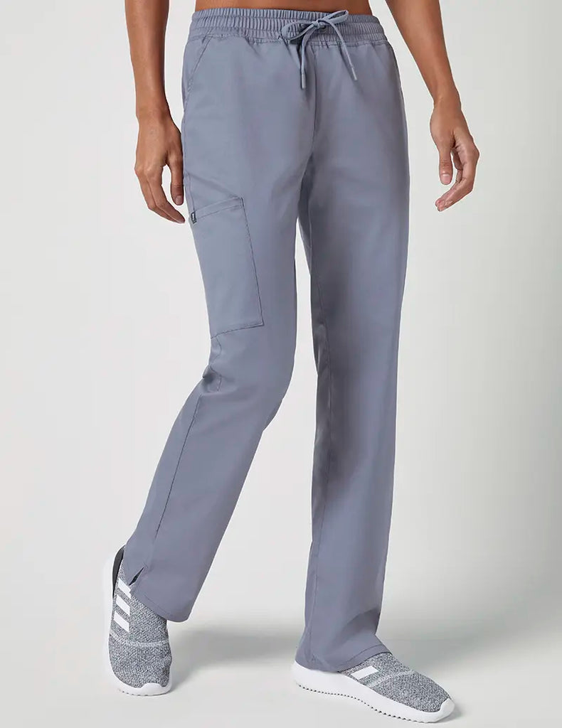 Jaanuu Scrubs Women's Straight Leg 4 Pocket Pant Graphite | scrub-supply.com