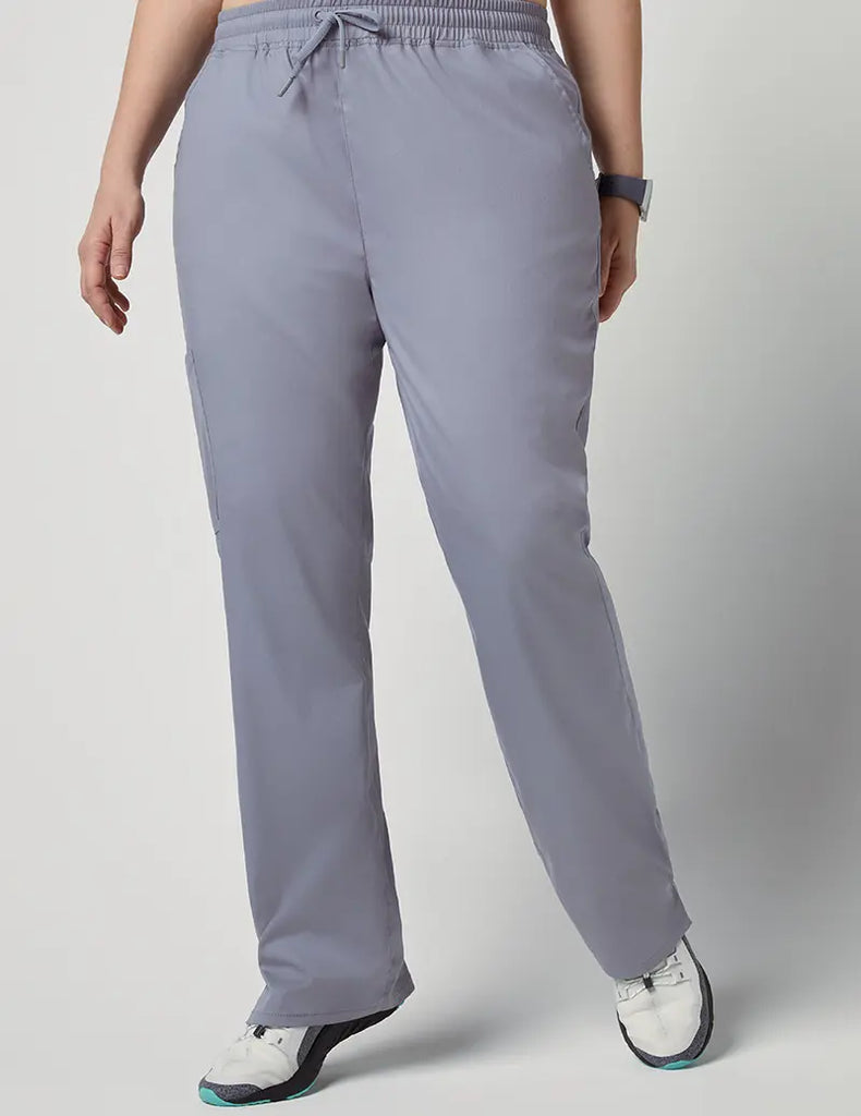 Jaanuu Scrubs Women's Straight Leg 4 Pocket Pant Graphite | scrub-supply.com