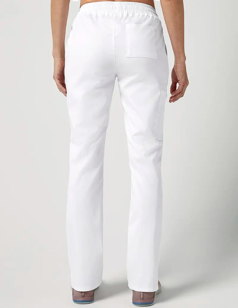 Jaanuu Scrubs Women's Straight Leg 4 Pocket Pant White | scrub-supply.com