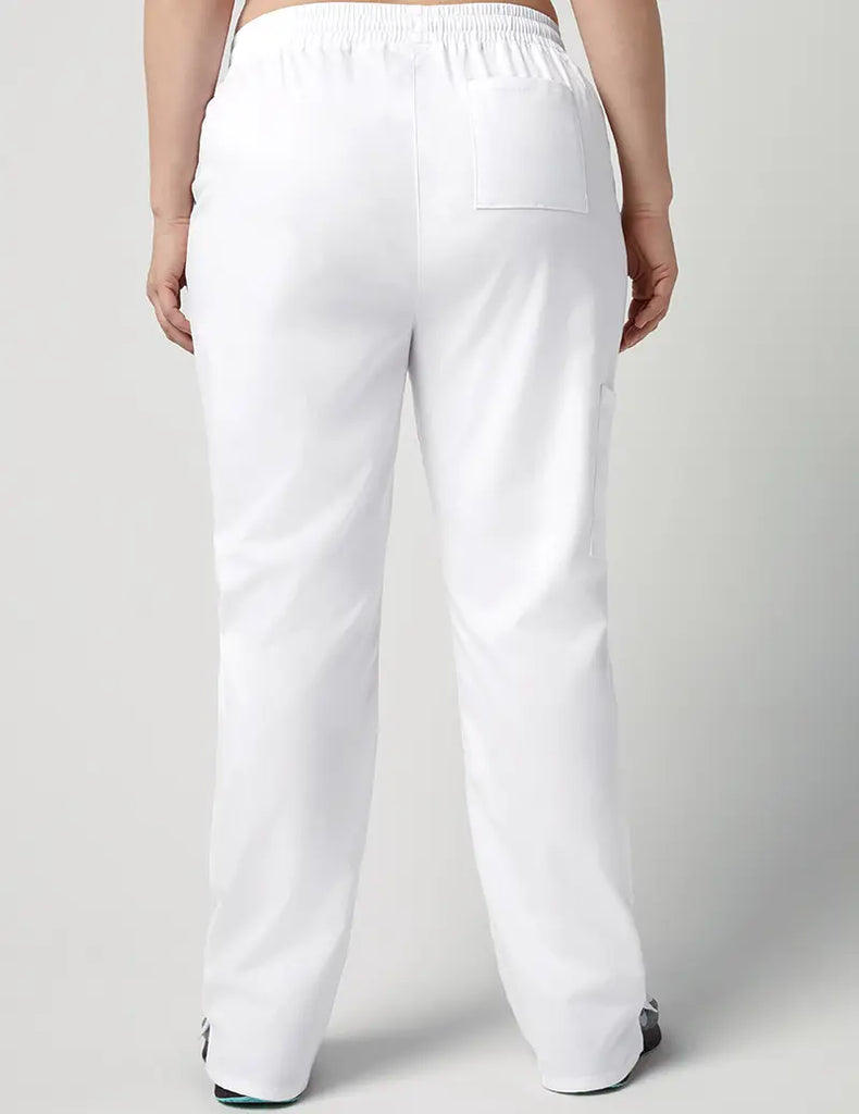 Jaanuu Scrubs Women's Straight Leg 4 Pocket Pant White | scrub-supply.com