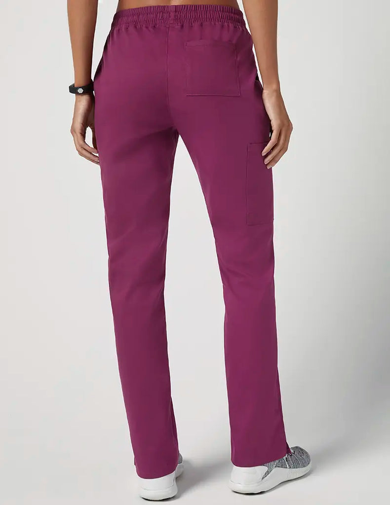 Jaanuu Scrubs Women's Straight Leg 4 Pocket Pant Wine | scrub-supply.com