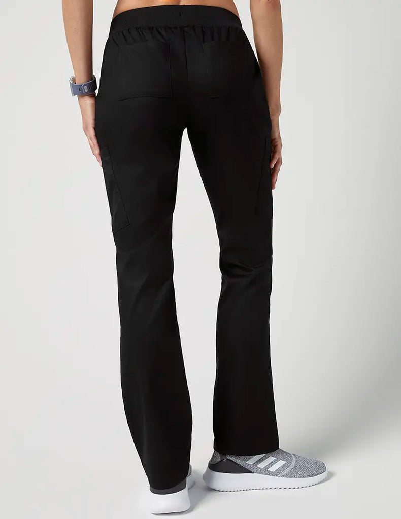 Jaanuu Scrubs Women's Drawstring 6 Pocket Pant Black | scrub-supply.com