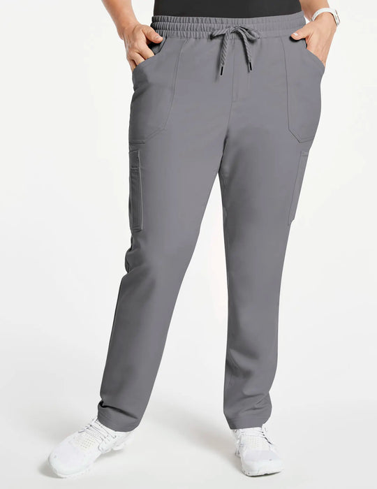 Jaanuu Scrubs Women's 8-Pocket Cargo Scrub Pant Gray | scrub-supply.com