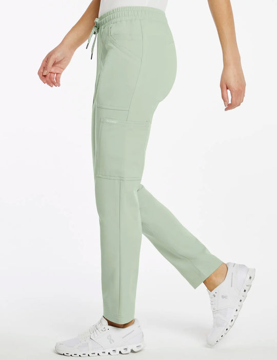 Jaanuu Scrubs Women's 8-Pocket Cargo Scrub Pant Pistachio | scrub-supply.com