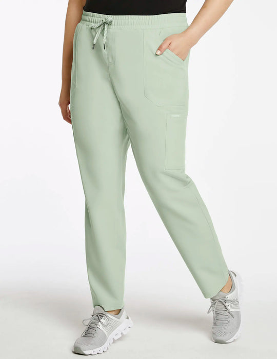 Jaanuu Scrubs Women's 8-Pocket Cargo Scrub Pant Pistachio | scrub-supply.com
