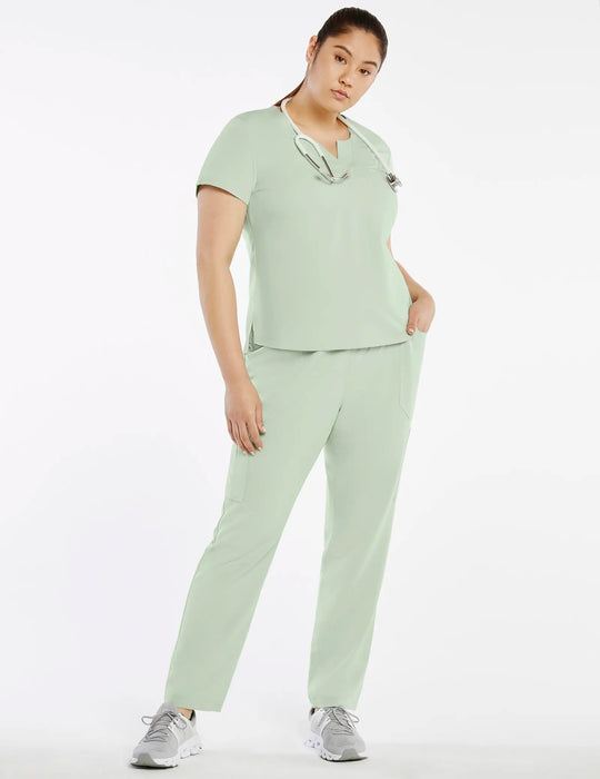 Jaanuu Scrubs Women's 8-Pocket Cargo Scrub Pant Pistachio | scrub-supply.com
