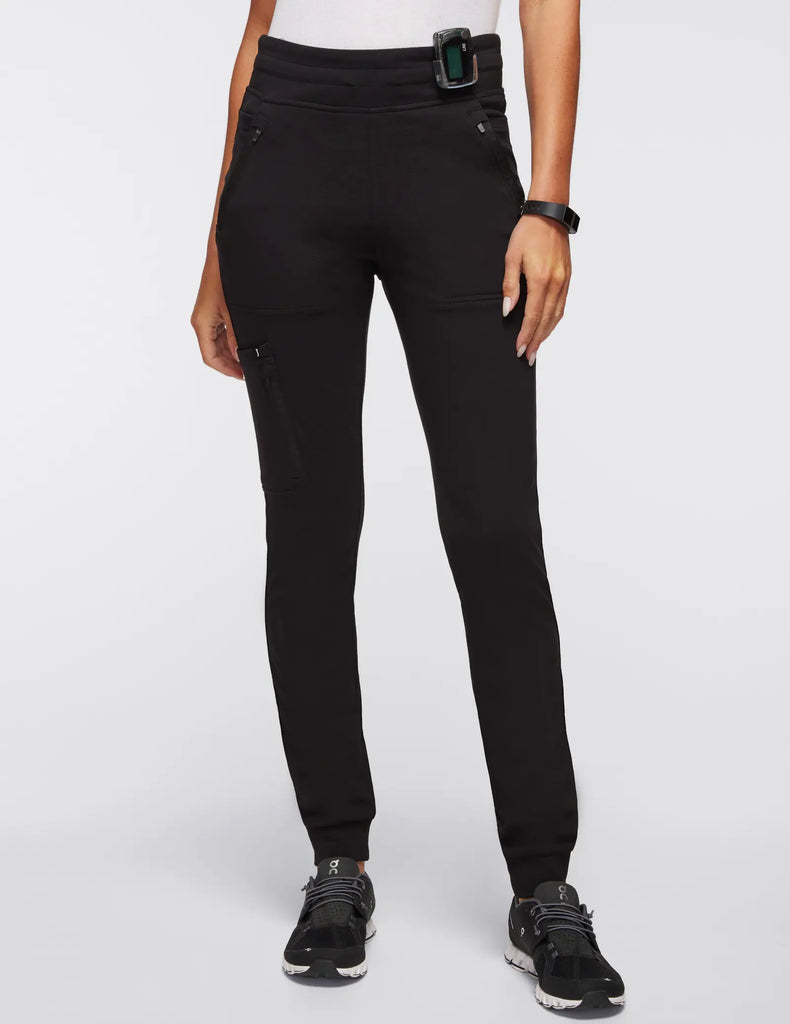 Jaanuu Scrubs Women's 10-Pocket Scrub Jogger Black | scrub-supply.com