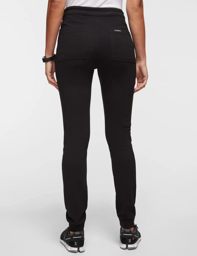 Jaanuu Scrubs Women's 10-Pocket Scrub Jogger Black | scrub-supply.com