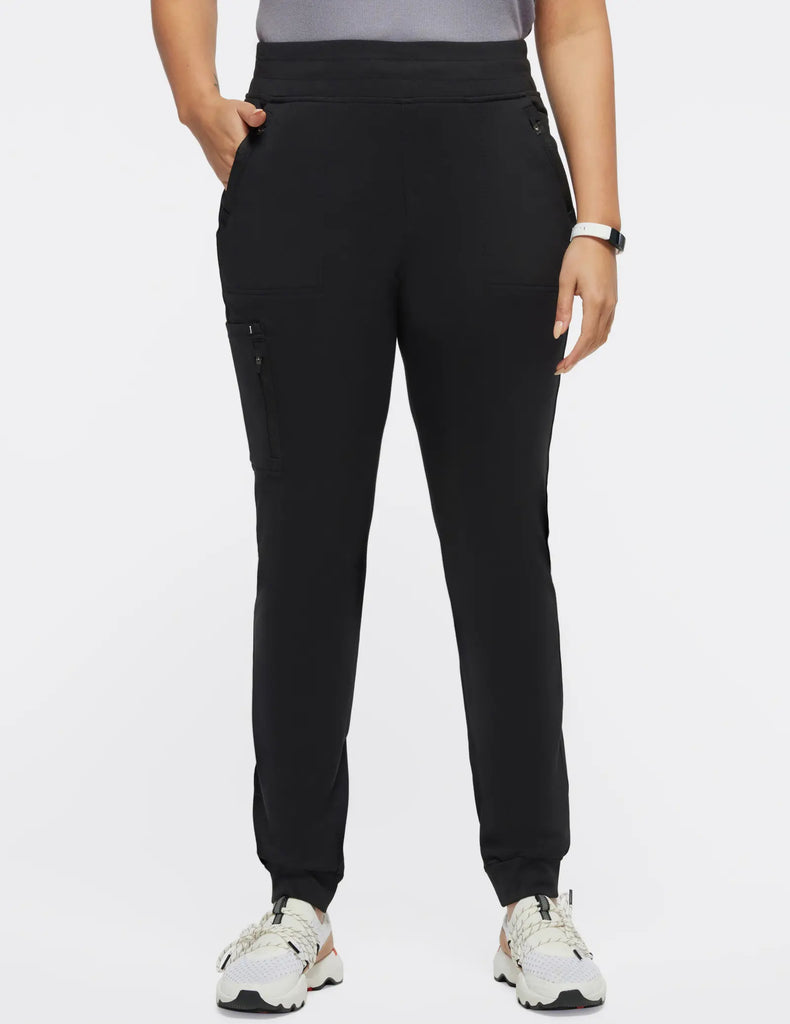 Jaanuu Scrubs Women's 10-Pocket Scrub Jogger Black | scrub-supply.com