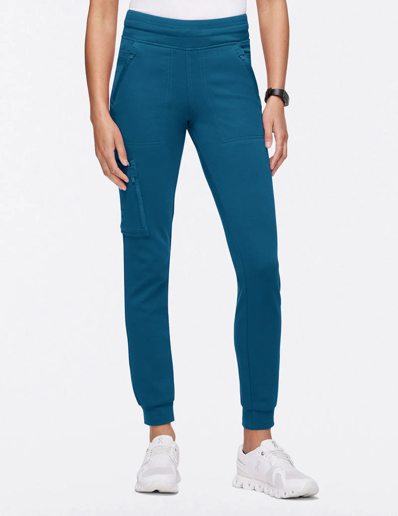 Jaanuu Scrubs Women's 10-Pocket Scrub Jogger Caribbean Blue | scrub-supply.com