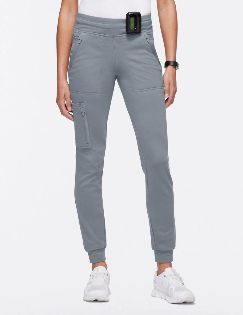 Jaanuu Scrubs Women's 10-Pocket Scrub Jogger Gray | scrub-supply.com