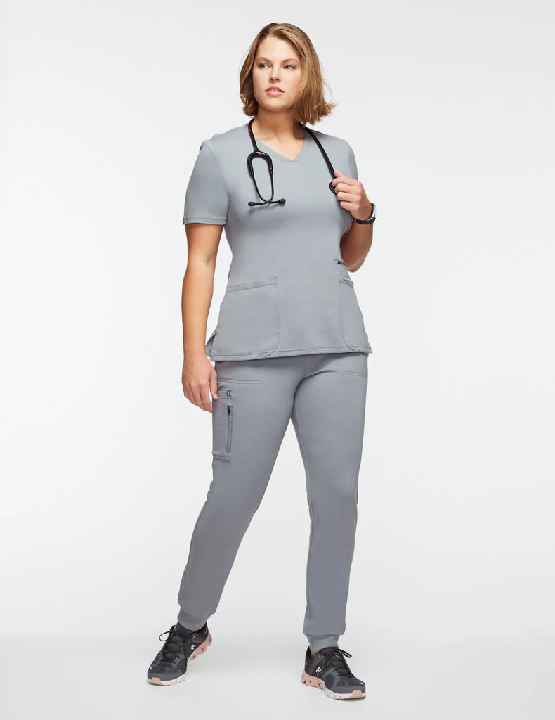 Jaanuu Scrubs Women's 10-Pocket Scrub Jogger Gray | scrub-supply.com