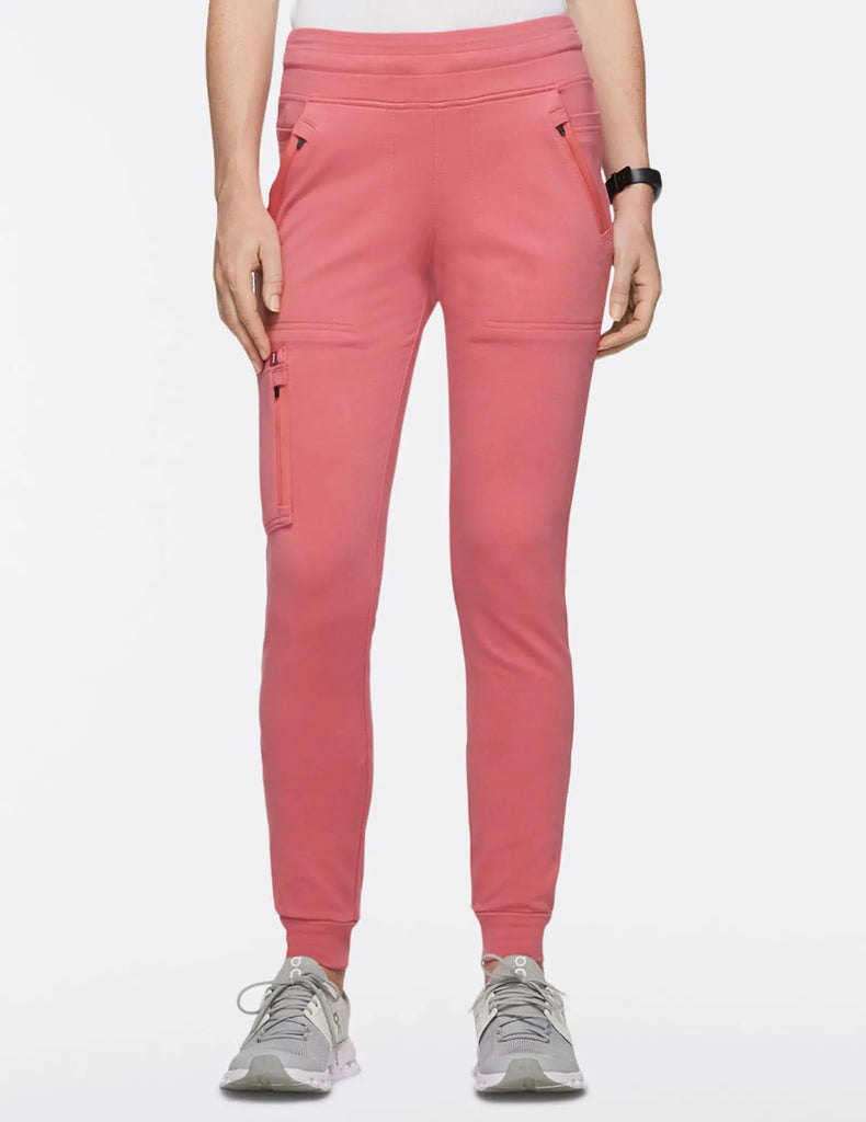 Jaanuu Scrubs Women's 10-Pocket Scrub Jogger Dusty Rose | scrub-supply.com