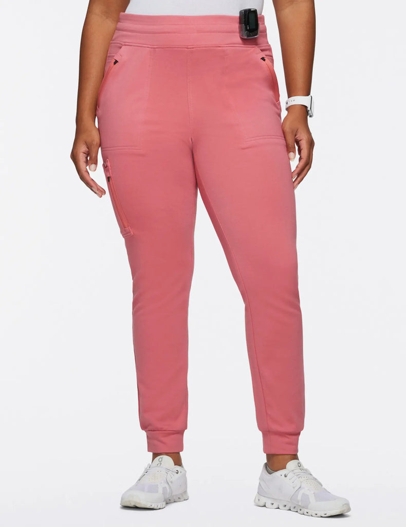 Jaanuu Scrubs Women's 10-Pocket Scrub Jogger Dusty Rose | scrub-supply.com