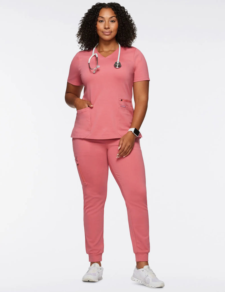 Jaanuu Scrubs Women's 10-Pocket Scrub Jogger Dusty Rose | scrub-supply.com