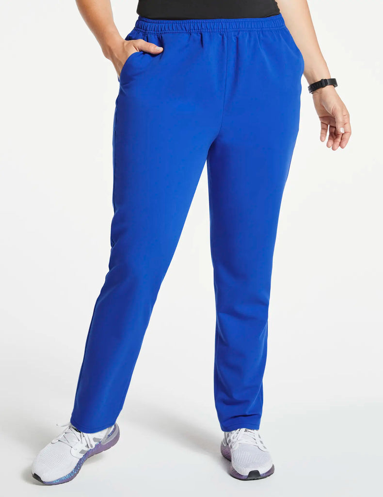 Jaanuu Scrubs Women's Slim Straight Leg Pant Royal Blue | scrub-supply.com