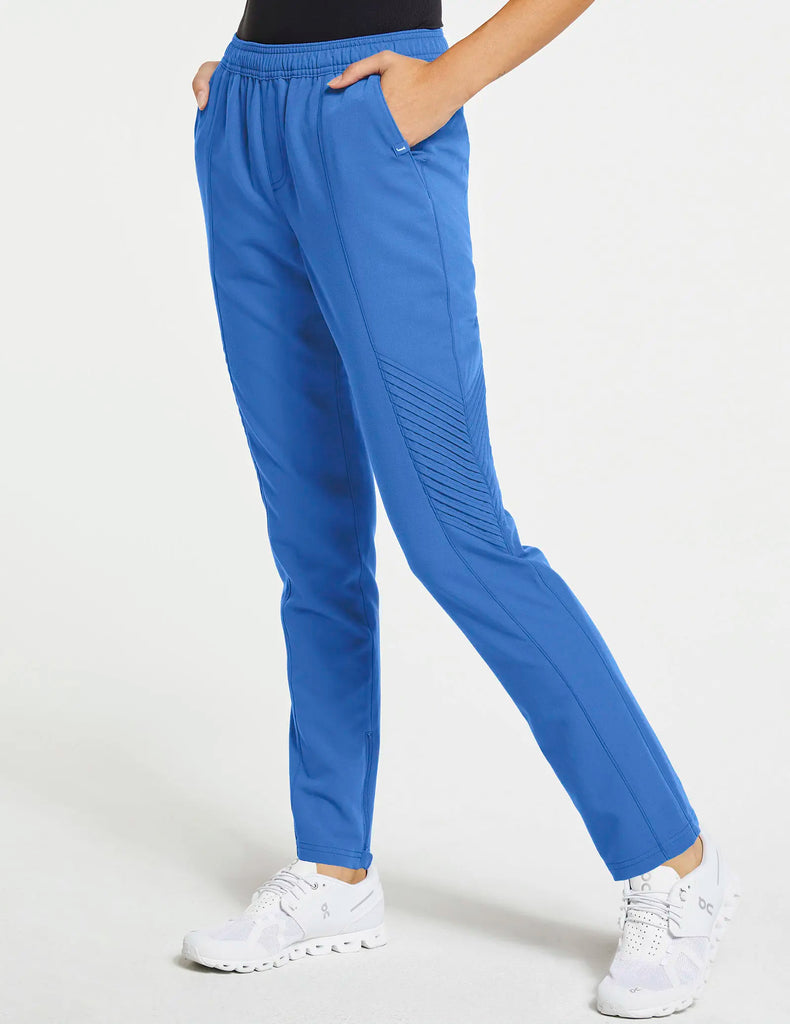 Jaanuu Scrubs Women's Moto Scrub Pant Ceil Blue | scrub-supply.com