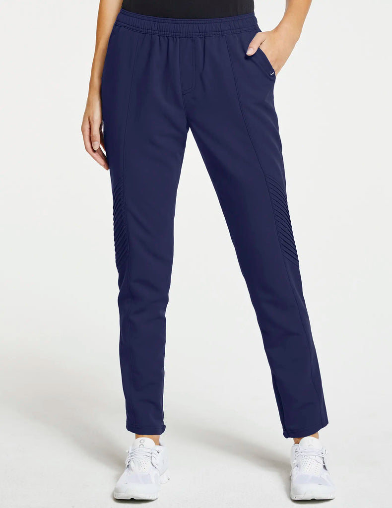 Jaanuu Scrubs Women's Moto Scrub Pant Navy | scrub-supply.com