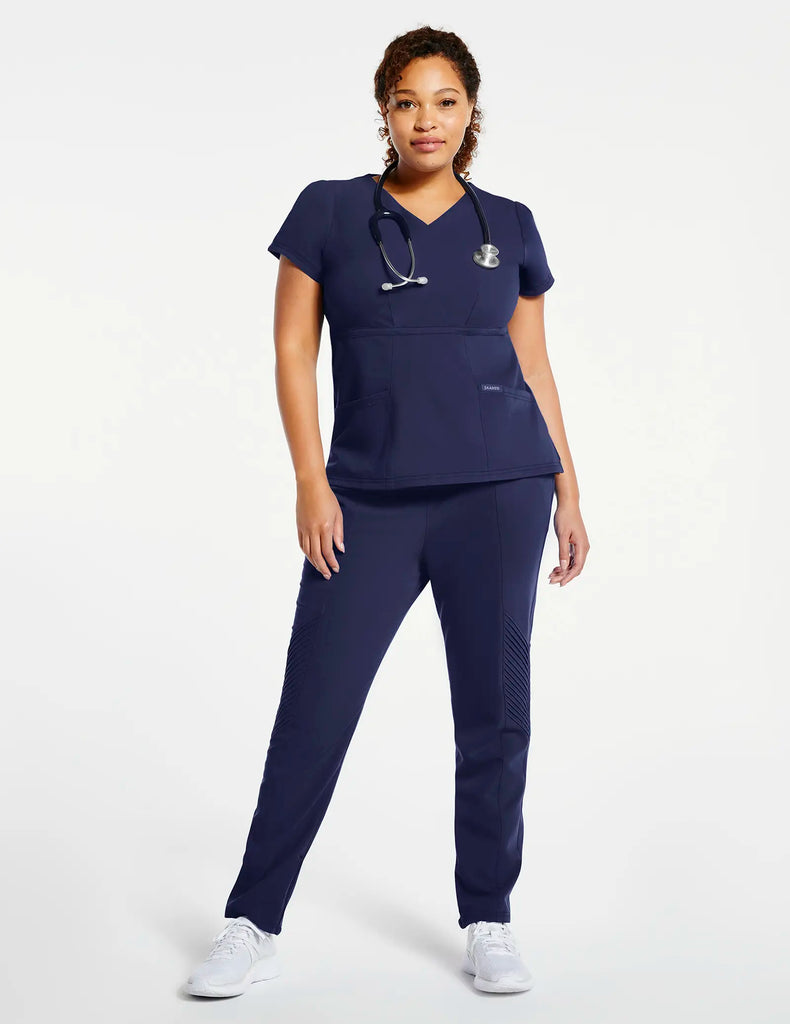 Jaanuu Scrubs Women's Moto Scrub Pant Navy | scrub-supply.com