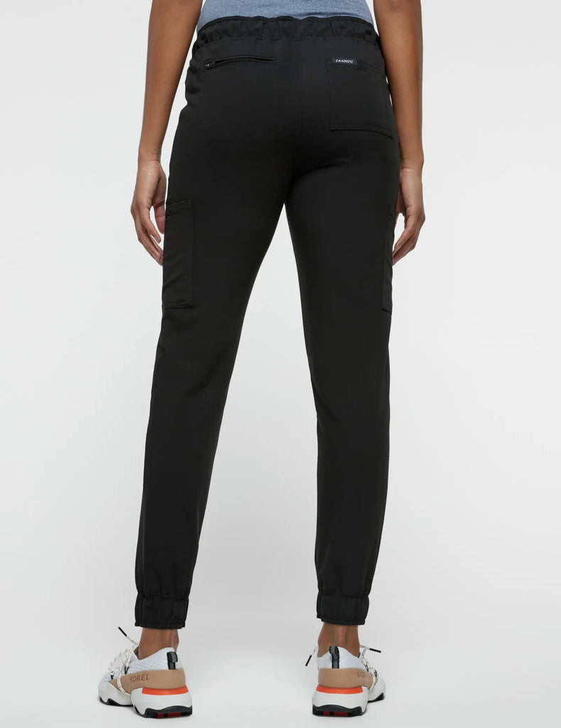 Jaanuu Scrubs Women's Mesh-Enhanced Scrub Jogger Black | scrub-supply.com