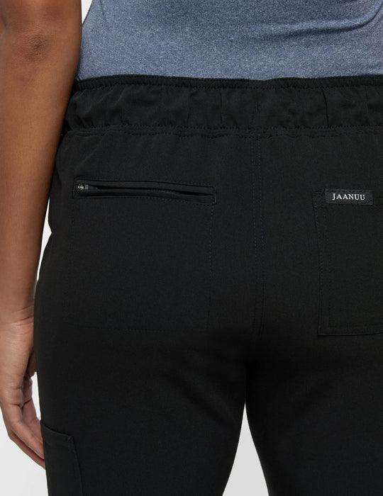 Jaanuu Scrubs Women's Mesh-Enhanced Scrub Jogger Black | scrub-supply.com