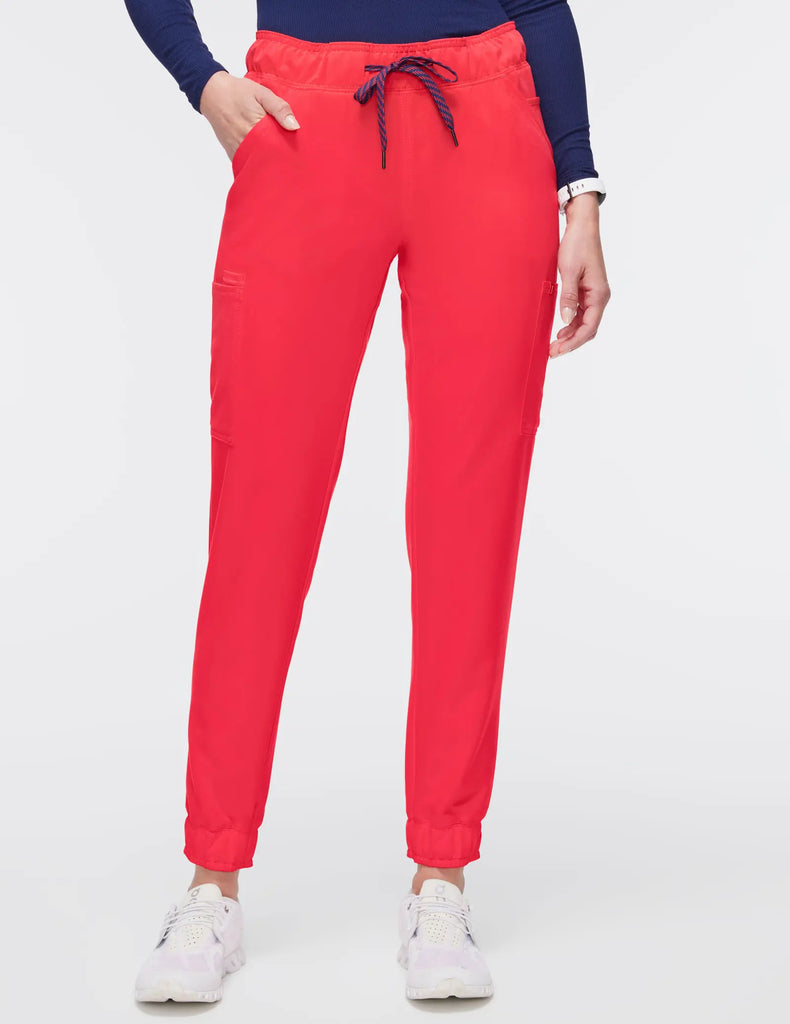 Jaanuu Scrubs Women's Mesh-Enhanced Scrub Jogger Coral | scrub-supply.com