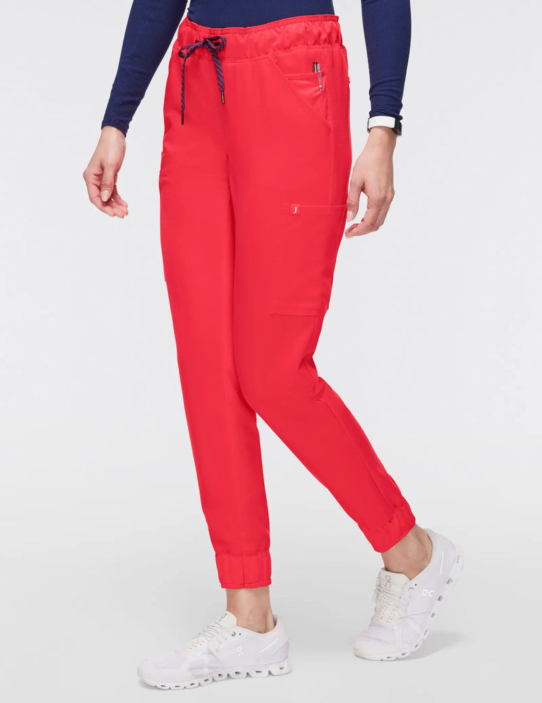 Jaanuu Scrubs Women's Mesh-Enhanced Scrub Jogger Coral | scrub-supply.com