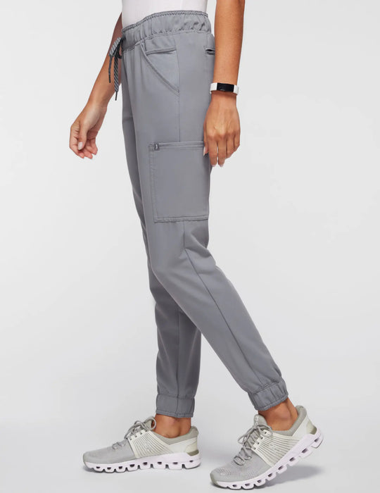 Jaanuu Scrubs Women's Mesh-Enhanced Scrub Jogger Gray | scrub-supply.com