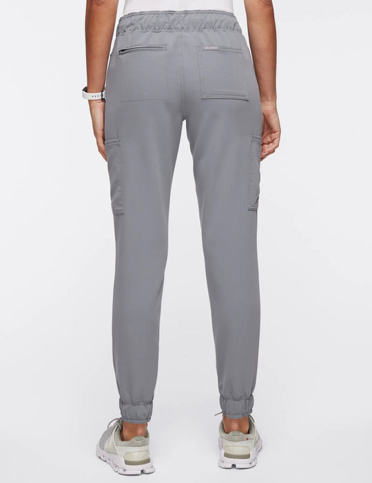 Jaanuu Scrubs Women's Mesh-Enhanced Scrub Jogger Gray | scrub-supply.com