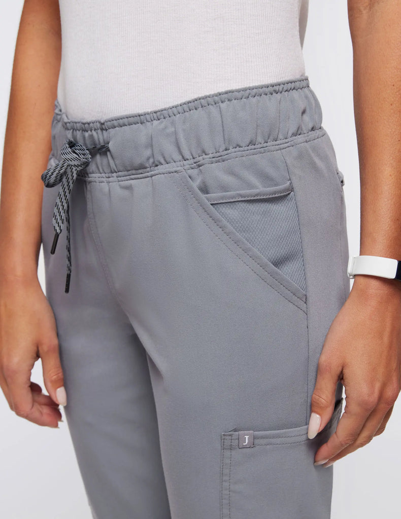 Jaanuu Scrubs Women's Mesh-Enhanced Scrub Jogger Gray | scrub-supply.com